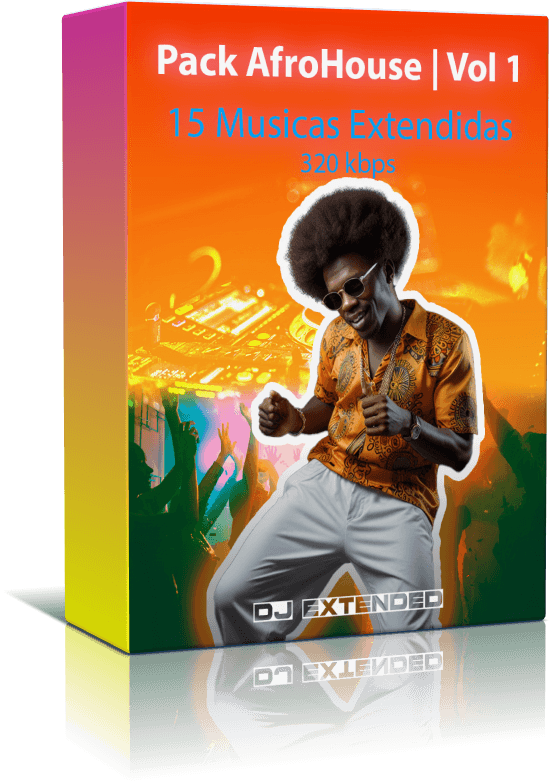 Caja del pack Afrohouse vol 1 hay un hombre afro bailando